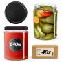Słoiki na przetwory Maki 540ml fi82mm 48szt + wieczko Czarny mat