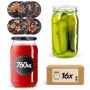Słoiki na przetwory Niva 760ml fi82mm 16szt + wieczko Kwiaty