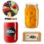 Słoiki na przetwory Simo 900ml 48szt 82mm + wieczka "Owoce"