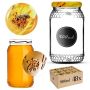 Szklany słój Lierde 900ml 82mm 48 szt. + wieczka "Pszczoła"