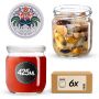 Słoiki na przetwory Salla 425ml fi82mm 6szt + wieczko Kogut