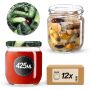 Słoiki na przetwory Salla 425ml 12szt 82mm + wieczka "Ogórki"