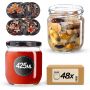 Słoiki na przetwory Salla 425ml fi82mm 48szt + wieczko Kwiaty