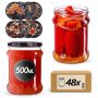 Słoiki na przetwory Kisko 500ml fi82mm 48szt + wieczko Kwiaty