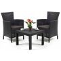 Zestaw mebli Keter Rosario 2 krzesła + stolik kawowy grafit
