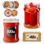 Słoiki na przetwory Kisko 500ml fi82mm 48szt + wieczko Miodowy mix