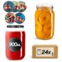Słoiki na przetwory Simo 900ml fi82mm 24szt + wieczko Grzyb polski