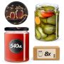 Słoiki na przetwory Maki 540ml fi82mm 8szt + wieczko Miód czarny