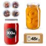 Słoiki na przetwory Simo 900ml fi82mm 48szt + wieczko Grzyb akwarela