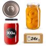 Słoiki na przetwory Simo 900ml fi82mm 24szt + wieczko Czarno złote