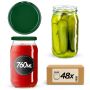 Słoiki na przetwory Niva 760ml 48szt 82mm + wieczka zielone