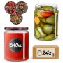 Słoiki na przetwory Maki 540ml fi82mm 24szt + wieczko Haftowanka