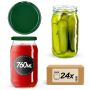 Słoiki na przetwory Niva 760ml 24szt 82mm + wieczka zielone