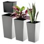 Donice na kwiaty z wkładem Masiera 19 cm + 24 cm+ 29 cm, szare