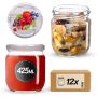 Słoiki na przetwory Salla 425ml fi82mm 12szt + wieczko Owoce