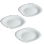 Talerz deserowy biały 21 cm, 3 szt.