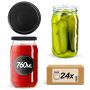 Słoiki na przetwory Niva 760ml fi82mm 24szt + wieczko Czarny mat