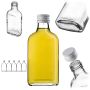Butelka piersiówka Viane 200ml z białą zakrętką 5 szt.