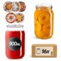 Słoiki na przetwory Simo 900ml fi82mm 16szt + wieczko Miodowy mix