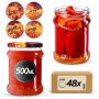 Słoiki na przetwory Kisko 500ml fi82mm 48szt + wieczko Zestaw miodowy