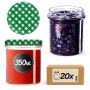 Słoiki na przetwory Avila 350ml 20szt 82mm + wieczka "Zielona Krata"