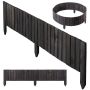Płotek drewniany rollborder Ansjo obrzeże 115 x 20 cm antracyt