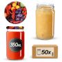 Słoiki na przetwory Gera 350ml fi66mm 50szt + wieczka "Mix owoców"