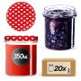 Słoiki na przetwory Avila 350ml 20szt 82mm + wieczka "Serca"