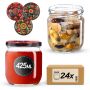 Słoiki na przetwory Salla 425ml fi82mm 24szt + wieczko Haftowanka