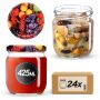 Słoiki na przetwory Salla 425ml 24szt 82mm + wieczka "Mix owoców"