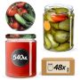 Słoiki na przetwory Maki 540ml 48szt 82mm + wieczka "Warzywa"