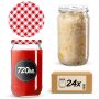 Słoiki Niva 720ml 24szt 82mm + wieczka "Czerwona Krata"
