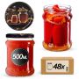 Słoiki na przetwory Kisko 500ml 48szt 82mm + wieczka "Czarny miód"