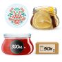 Słoiki na przetwory Raja 300ml 50szt 82mm + wieczka "Folklor"