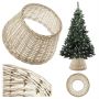 Osłona wiklinowa choinkowa naturalna Aliano 55cm biała