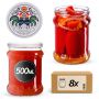 Słoiki na przetwory Kisko 500ml fi82mm 8szt + wieczko Kogut