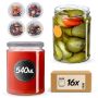 Słoiki na przetwory Maki 540ml fi82mm 16szt + wieczko Grzyb akwarela