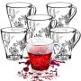 Kubki do herbaty Cavi z kwiecistym wzorem 250 ml, 6 szt.