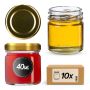 Słoiki na przetwory Halli 40ml 10szt 43mm + wieczka złote