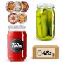 Słoiki na przetwory Niva 760ml fi82mm 48szt + wieczko Miodowy mix