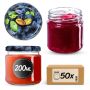 Słoiki na przetwory Lerma 200ml 50szt 66mm + wieczka "Śliwki"