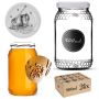 Szklany słój Lierde 900ml 82mm 24 szt. + wieczka "Słój z miodem"