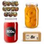 Słoiki na przetwory Simo 900ml fi82mm 8szt + wieczko Warzywa mix
