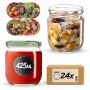 Słoiki na przetwory Salla 425ml fi82mm 24szt + wieczko Egzotyczne owoce