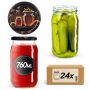 Słoiki na przetwory Niva 760ml fi82mm 24szt + wieczko Miód czarny