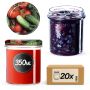 Słoiki na przetwory Avila 350ml 20szt 82mm + wieczka "Warzywa"