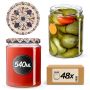 Słoiki na przetwory Maki 540ml fi82mm 48szt + wieczko Ceramics 3