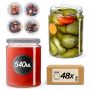 Słoiki na przetwory Maki 540ml fi82mm 48szt + wieczko Grzyb akwarela