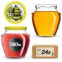 Słoiki na przetwory Sassa 580ml 24szt 82mm + wieczka "Pszczoły"