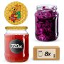 Słoiki na przetwory Jukka 720ml 8szt 82mm + wieczka "Miód"